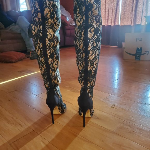 Madison by Shoedazzle ( Kaye) Stiletto peep toe boot - Picture 2 of 6